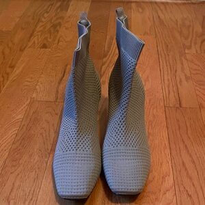 Textured Knit/Stretch Ankle Booties